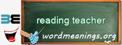 WordMeaning blackboard for reading teacher